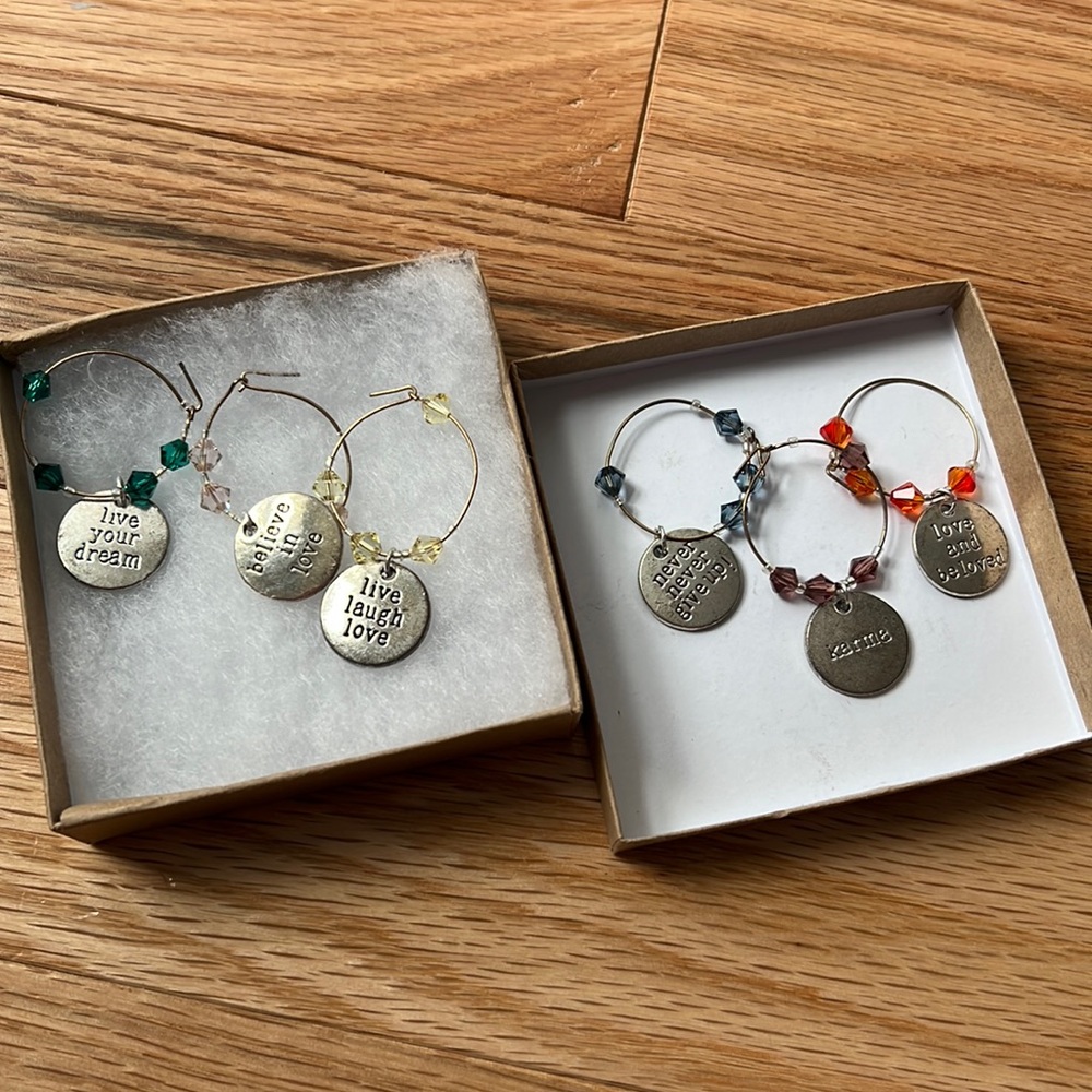 Wine glass charms | set of 6 wine glass charms